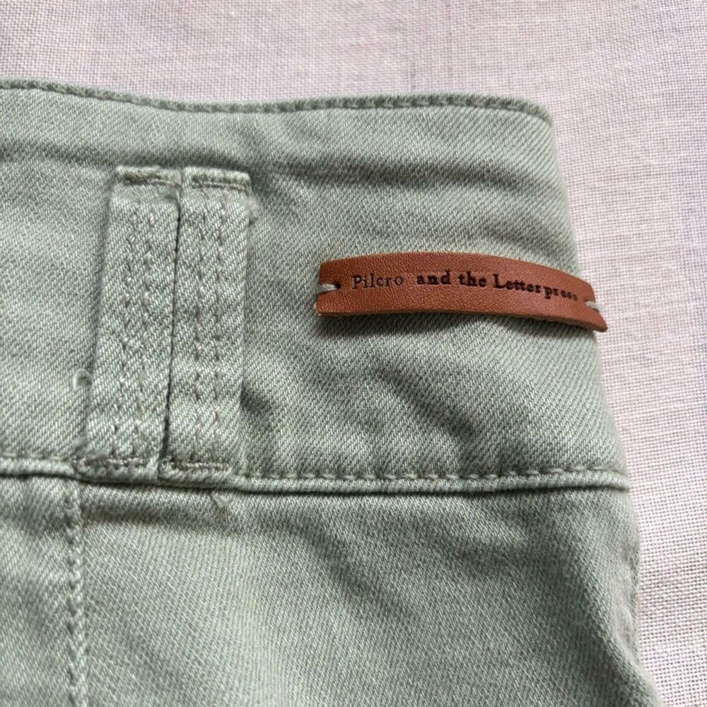 Anthropologie Pilcro & the Letterpress High Rise Flare Jeans Green 28 - Picture 7 of 12